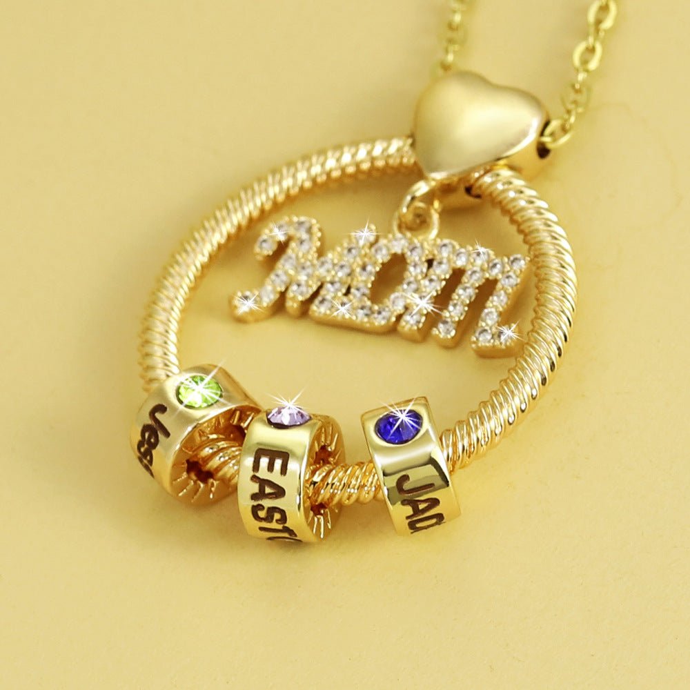 GLWAVE's 12 Birthstone Necklace For Mom - glwave