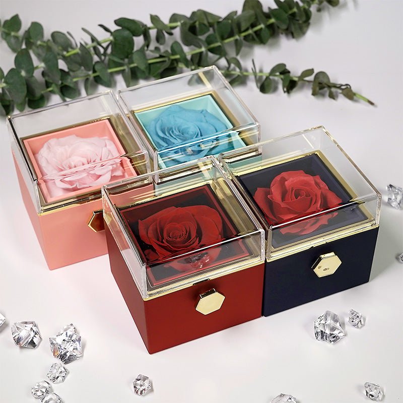 Eternal Rose Box-W/ Hidden Engraving Necklace – EternLuv