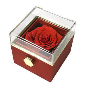 GLWAVE's"Eternal and Unique" double heart engraved necklace rose gift box - glwave