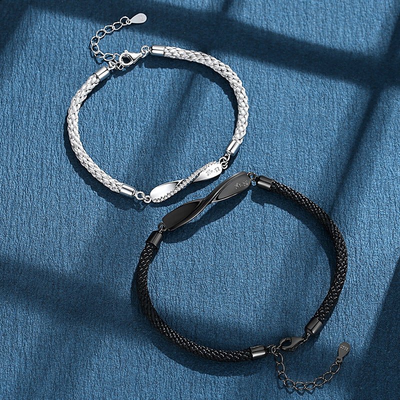 Mobius Ring Couple Bracelet Valentine's Day Gift- 2 Pieces - glwave