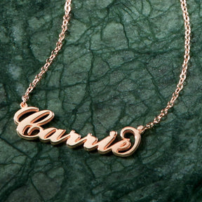 Rose "Carrie" Style Name Necklace Gift for Her - glwave
